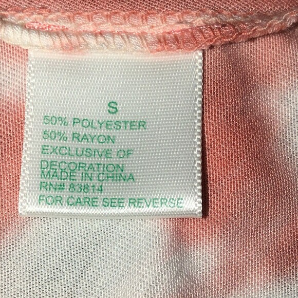 Brisas Tie Dye Top Size Small Peachy Amber Sleeveless Ruffle Hem Very Soft NWT - Picture 7 of 10